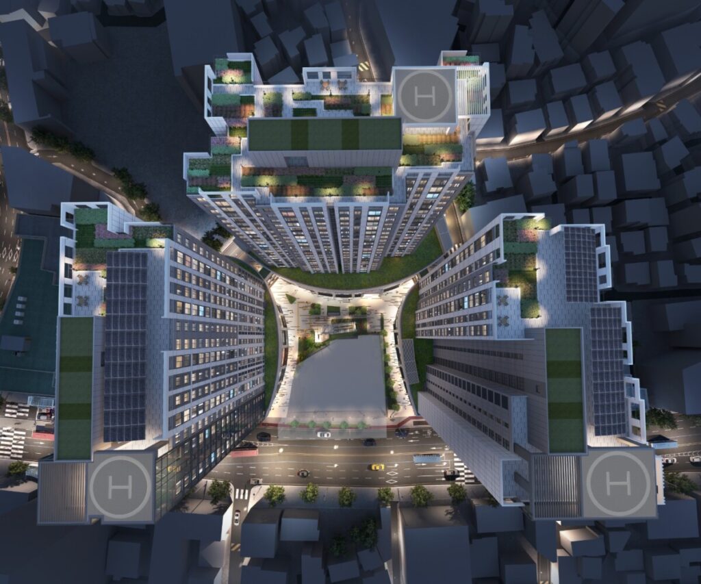 하늘에서 내려다본 빌리브 에이센트 전경